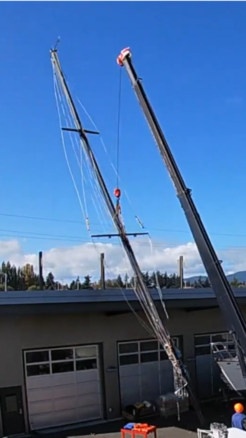 Removing mast