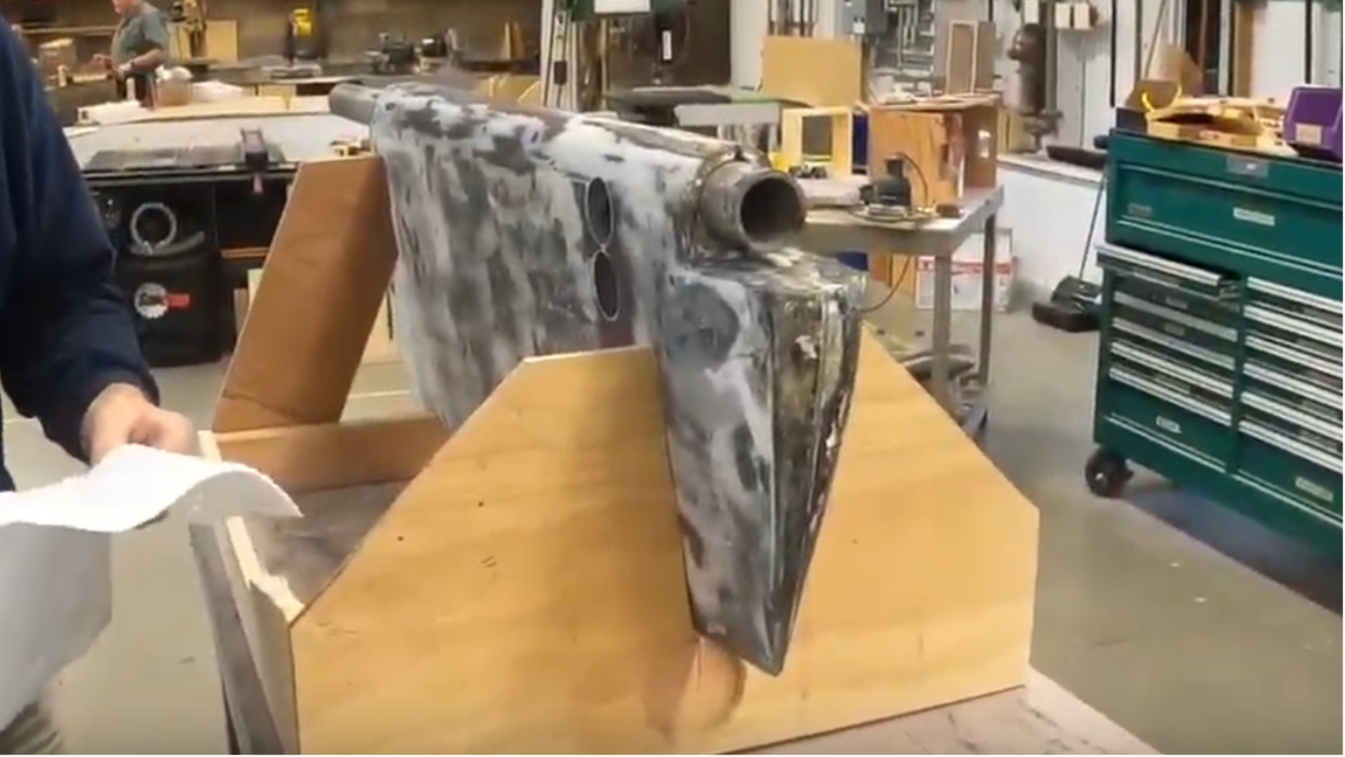 rudder on jig